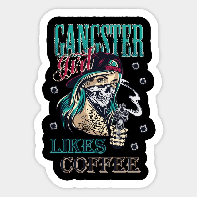 Gangster girl likes coffee Sticker by Muse